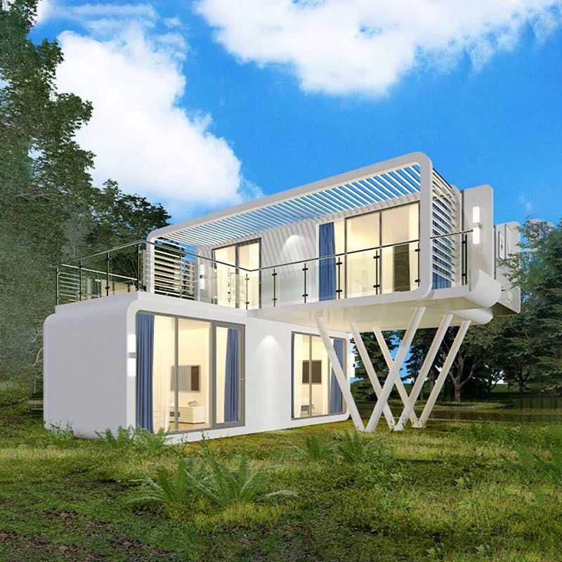Nouvelle cabine double Apple combinée créative : un espace de vie mobile moderne pour des applications polyvalentes