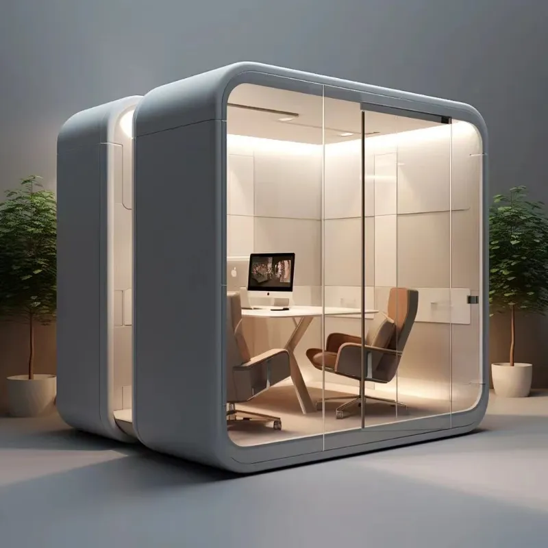 Comment une cabine insonorisée multifonctionnelle aide-t-elle à créer des espaces de travail calmes et privés dans des environnements bruyants ?